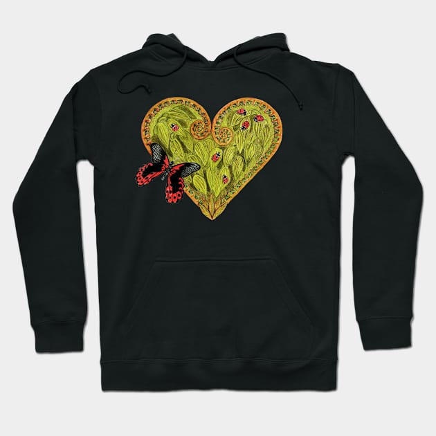 The Heart of Nature (Oyster) Hoodie by WaterGardens